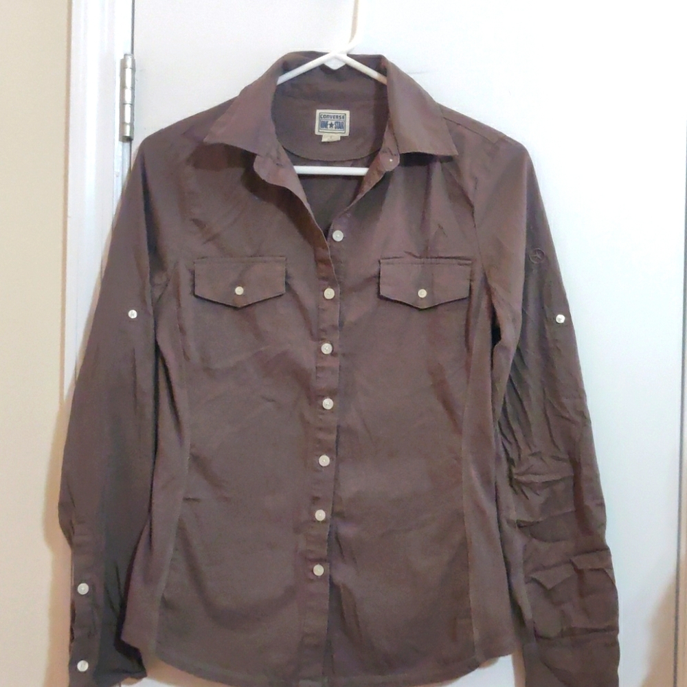 Converse button down long sleeve shirt